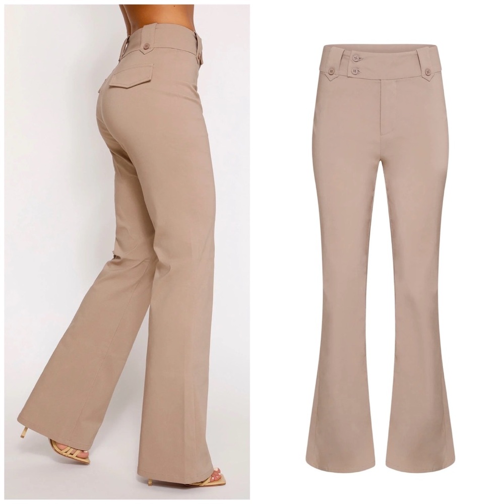 🆕 Tiger Mist Kittie High Rise Pant in Beige - Picture 2 of 10